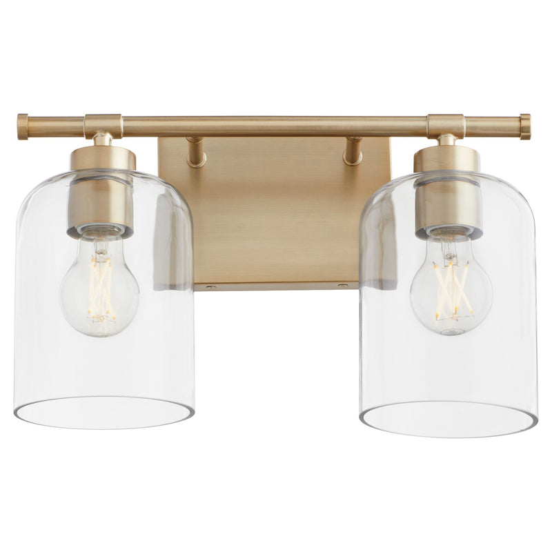 Tribute 2 Light Vanity in Aged Brass
