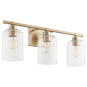 Tribute 3 Light Vanity in Aged Brass