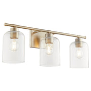 Tribute 3 Light Vanity in Aged Brass