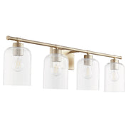 Tribute 4 Light Vanity in Aged Brass