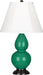 Small Double Gourd Accent Lamp with Ivory Stretched Fabric Shade - Lamps Expo