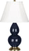 Small Double Gourd Accent Lamp with Ivory Stretched Fabric Shade - Lamps Expo