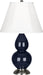 Small Double Gourd Accent Lamp with Ivory Stretched Fabric Shade - Lamps Expo