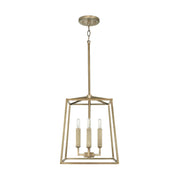 Thea 4-Light 12" Chandelier in Aged Brass
