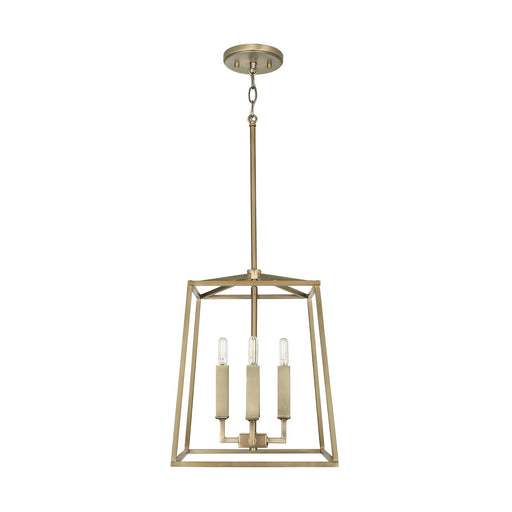 Thea 4-Light 12" Chandelier in Aged Brass