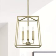 Thea 4-Light 12" Chandelier in Aged Brass