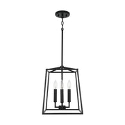 Thea 4-Light 12" Chandelier in Matte Black