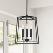 Thea 4-Light 12" Chandelier in Matte Black
