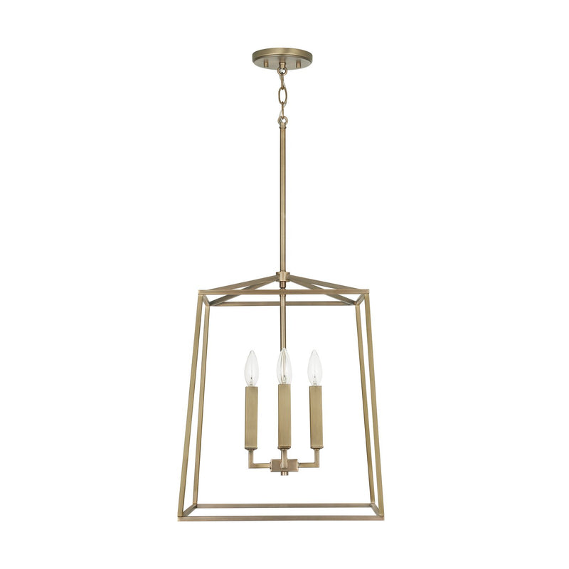 Thea 4-Light 16" Chandelier in Aged Brass
