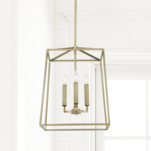Thea 4-Light 16" Chandelier in Aged Brass
