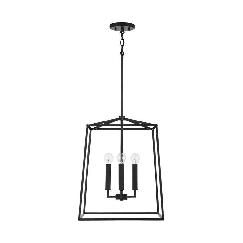 Thea 4-Light 16" Chandelier in Matte Black
