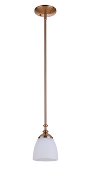 Marlowe 1 Light 5.88" Mini Pendant in Satin Brass