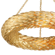 Broche 8 Light 33.5" Pendant in Antique Gold