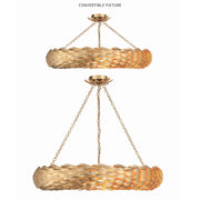 Broche 8 Light 33.5" Pendant in Antique Gold