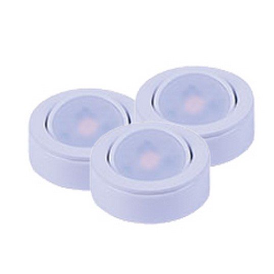 CounterMax MX-LD-AC LED Puck 3 Pack in White