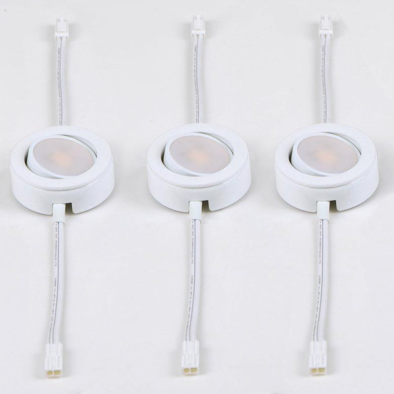 CounterMax MX-LD-AC LED Puck 3 Pack in White
