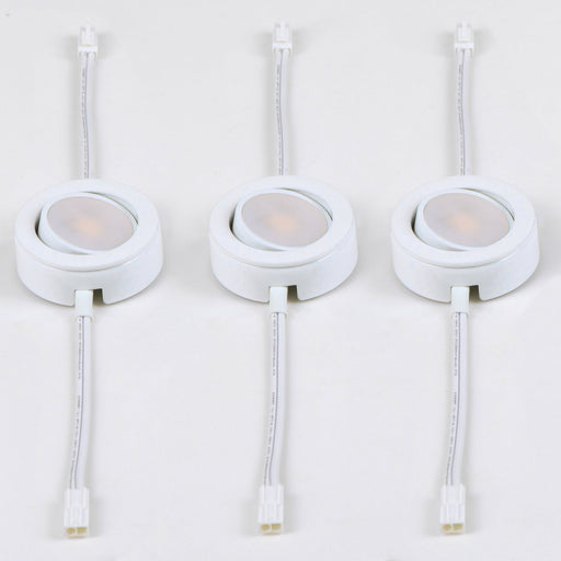 CounterMax MX-LD-AC LED Puck 3 Pack in White