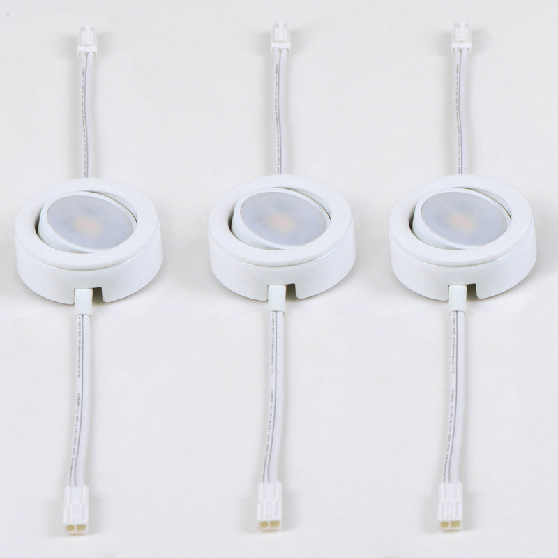 CounterMax MX-LD-AC LED Puck 3 Pack in White