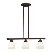 Somerville 3-Light Linear Chandelier in Bronze