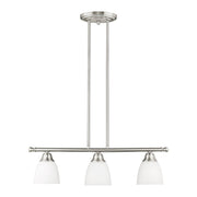 Somerville 3-Light Linear Chandelier in Brushed Nickel