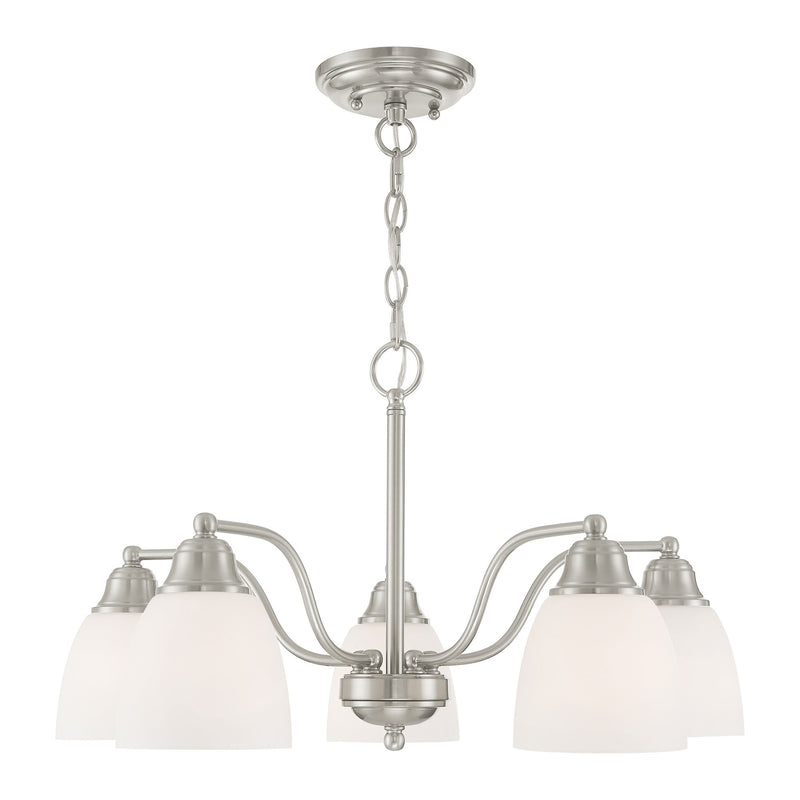 Somerville 5-Light Convertible Chandelier / Semi-Flush Mount in Brushed Nickel
