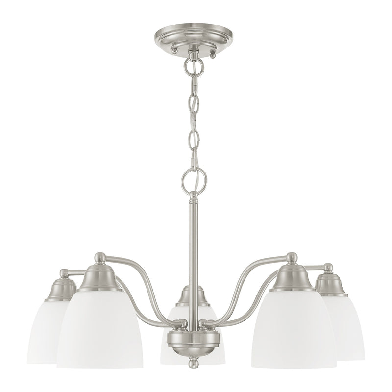 Somerville 5-Light Convertible Chandelier / Semi-Flush Mount in Brushed Nickel