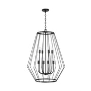 Corey 8-Light Chandelier in Matte Black