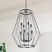 Corey 8-Light Chandelier in Matte Black