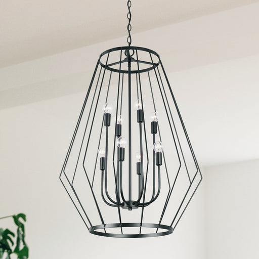 Corey 8-Light Chandelier in Matte Black
