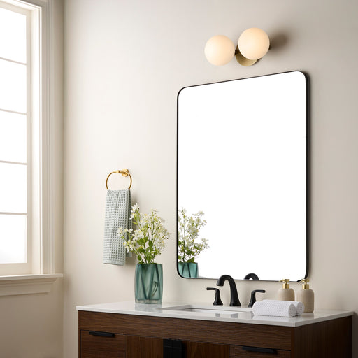 Jasper 2 Light Vanity in Aged Brass
