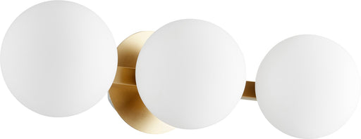 Jasper 3 Light Vanity in Aged Brass