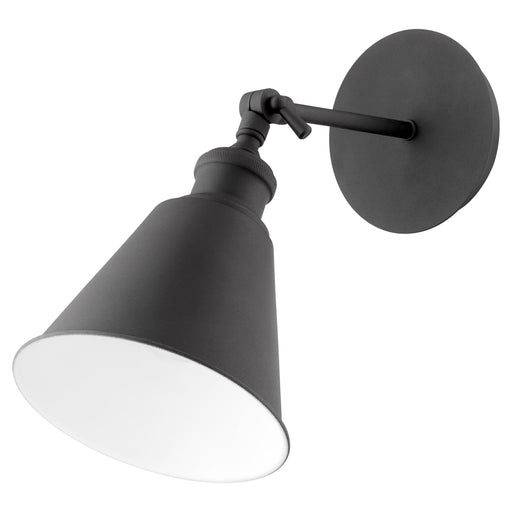 Small Cone Wall Sconce in Textured Black