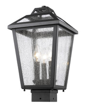 Bayland 3 Light 9" Outdoor Post Mount Fixture in Oil Rubbed Bronze, Post Top Only