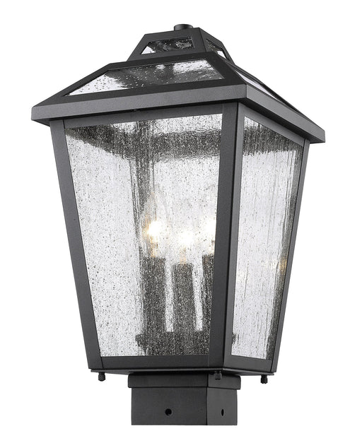 Bayland 3 Light 9" Outdoor Post Mount Fixture in Oil Rubbed Bronze, Post Top Only
