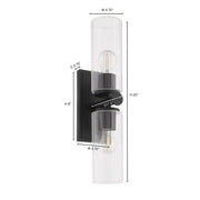 Mercier 2 Light Wall Sconce in Matte Black