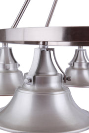 Union 5 Light 35" Outdoor Chandelier in Satin Aluminum