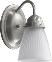 1 Light Traditional Wall Sconce in Satin Nickel