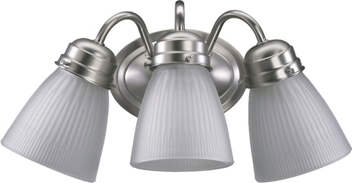 3 Light Traditional Vanity in Satin Nickel