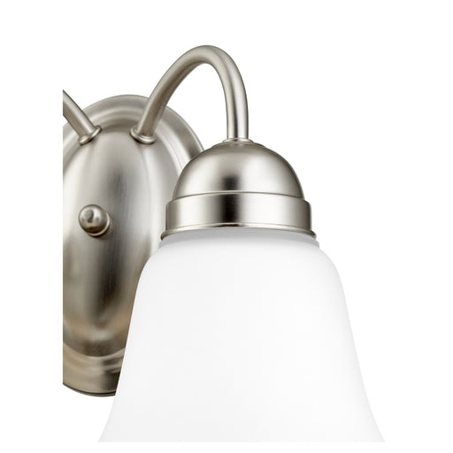 2 Light Traditional Vanity Light in Satin Nickel