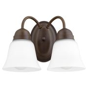 2 Light Traditional Vanity Light in Oiled Bronze