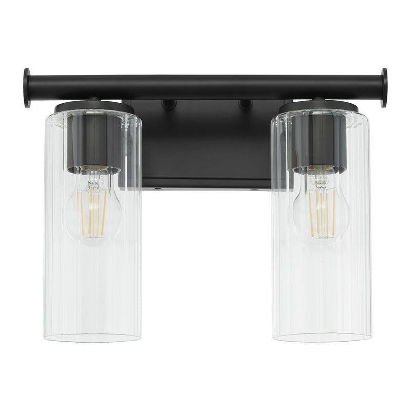 Mercier 2 Light Vanity in Matte Black