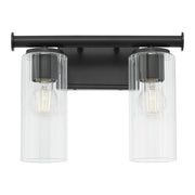 Mercier 2 Light Vanity in Matte Black