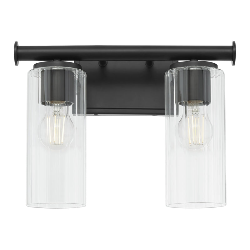 Mercier 2 Light Vanity in Matte Black