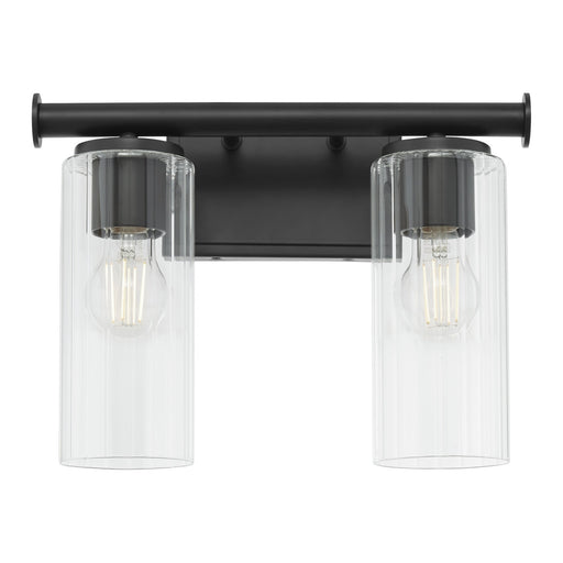 Mercier 2 Light Vanity in Matte Black