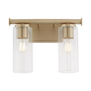 Mercier 2 Light Vanity in Aged Brass