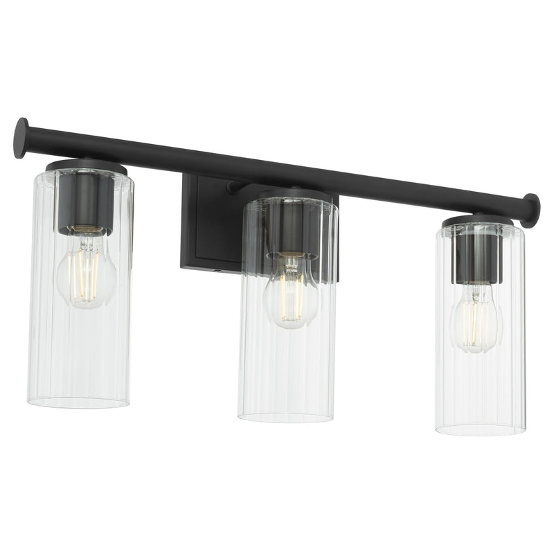 Mercier 3 Light Vanity in Matte Black