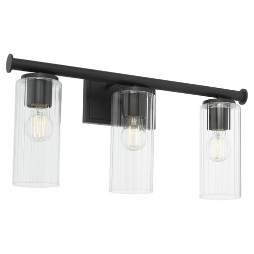 Mercier 3 Light Vanity in Matte Black