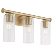 Mercier 3 Light Vanity in Aged Brass