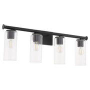 Mercier 4 Light Vanity in Matte Black