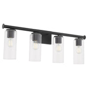 Mercier 4 Light Vanity in Matte Black